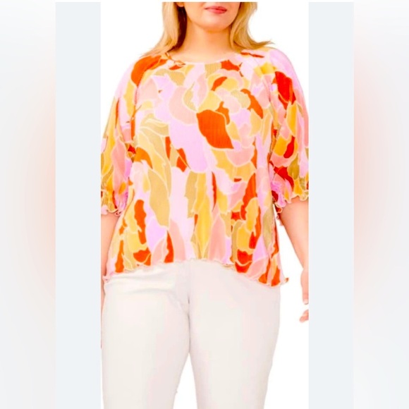 HALOGEN Colorful Abstract Women's Top - Picture 8 of 8
